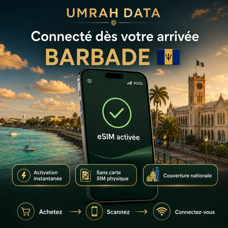 eSIM Barbade — Umrah Data
