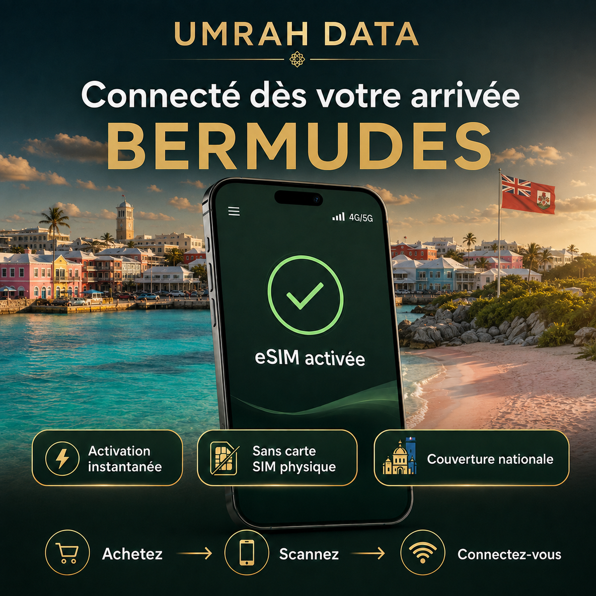 Bermuda eSIM — Travel Data Plan