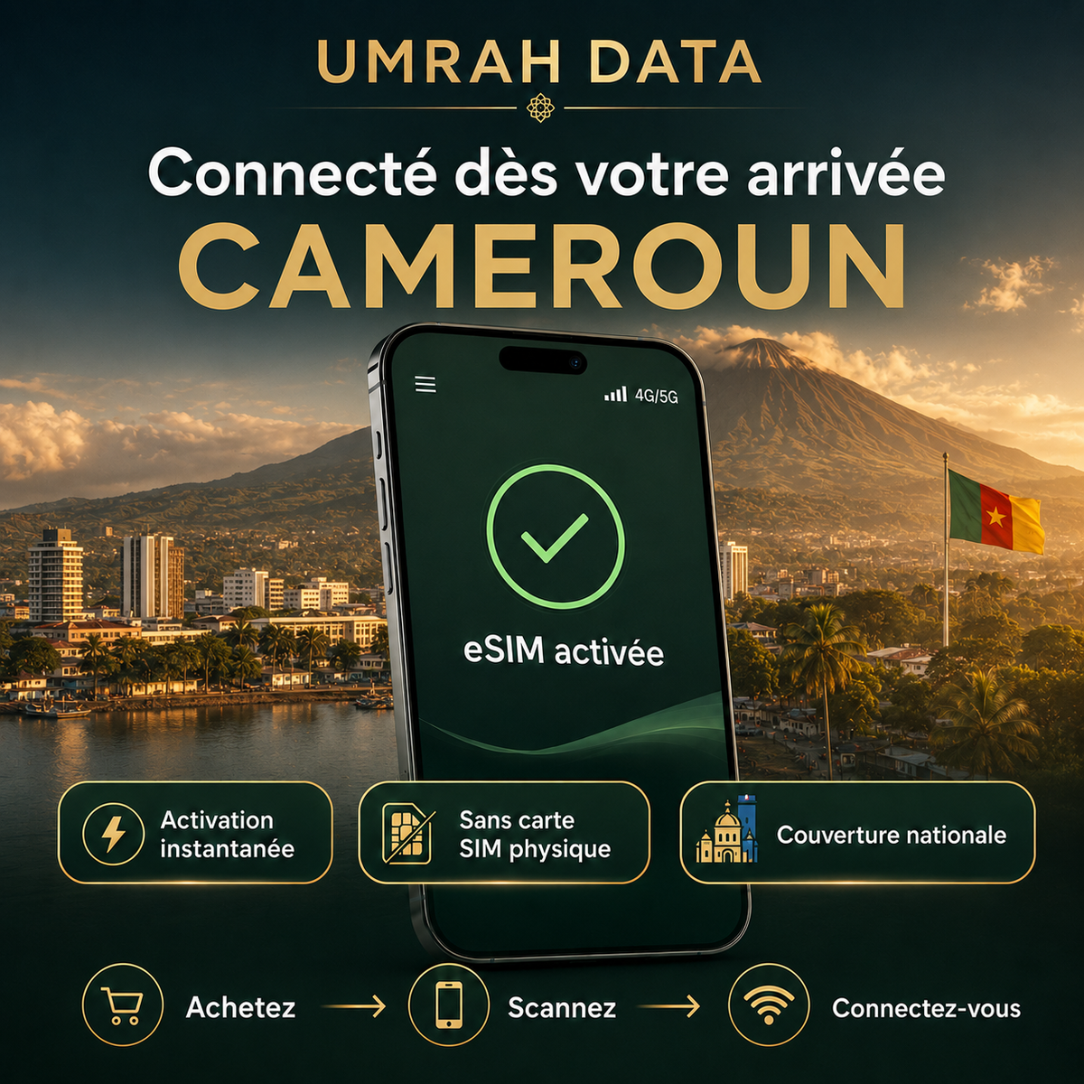 Cameroon eSIM — Travel Data Plan