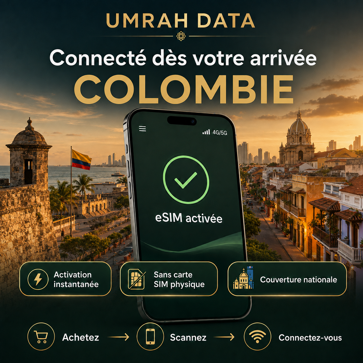 Colombia eSIM — Travel Data Plan
