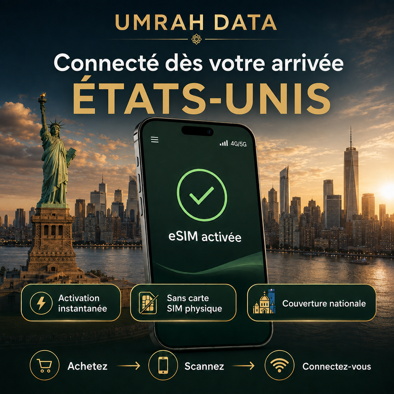 eSIM États-Unis — Umrah Data