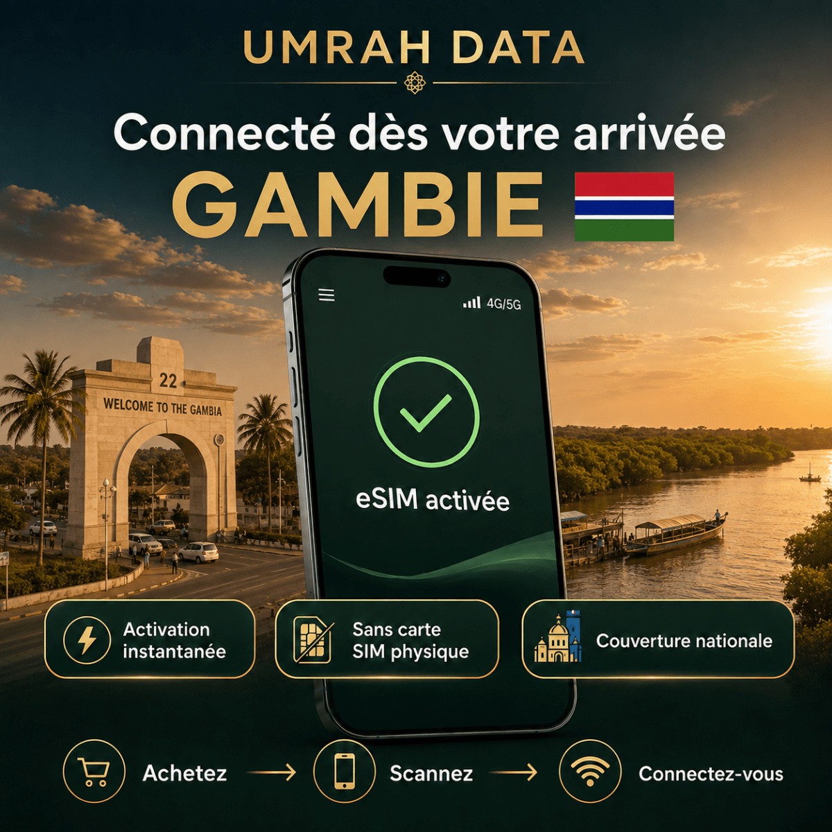 Gambia eSIM — Travel Data Plan