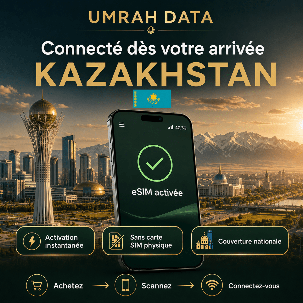 Kazakhstan eSIM — Travel Data Plan