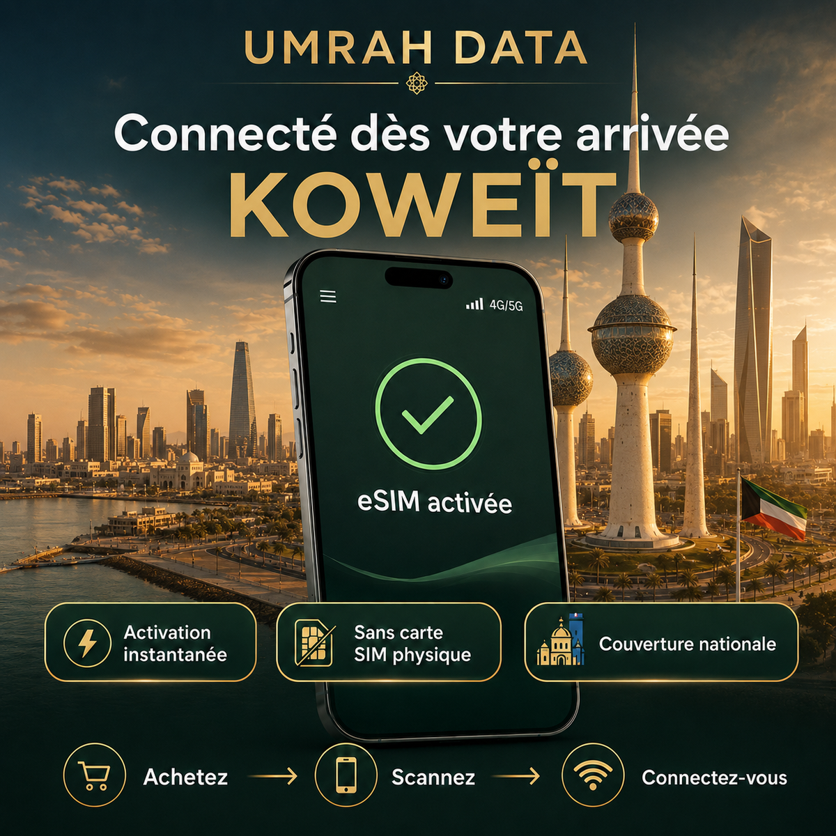 Kuwait eSIM — Travel Data Plan