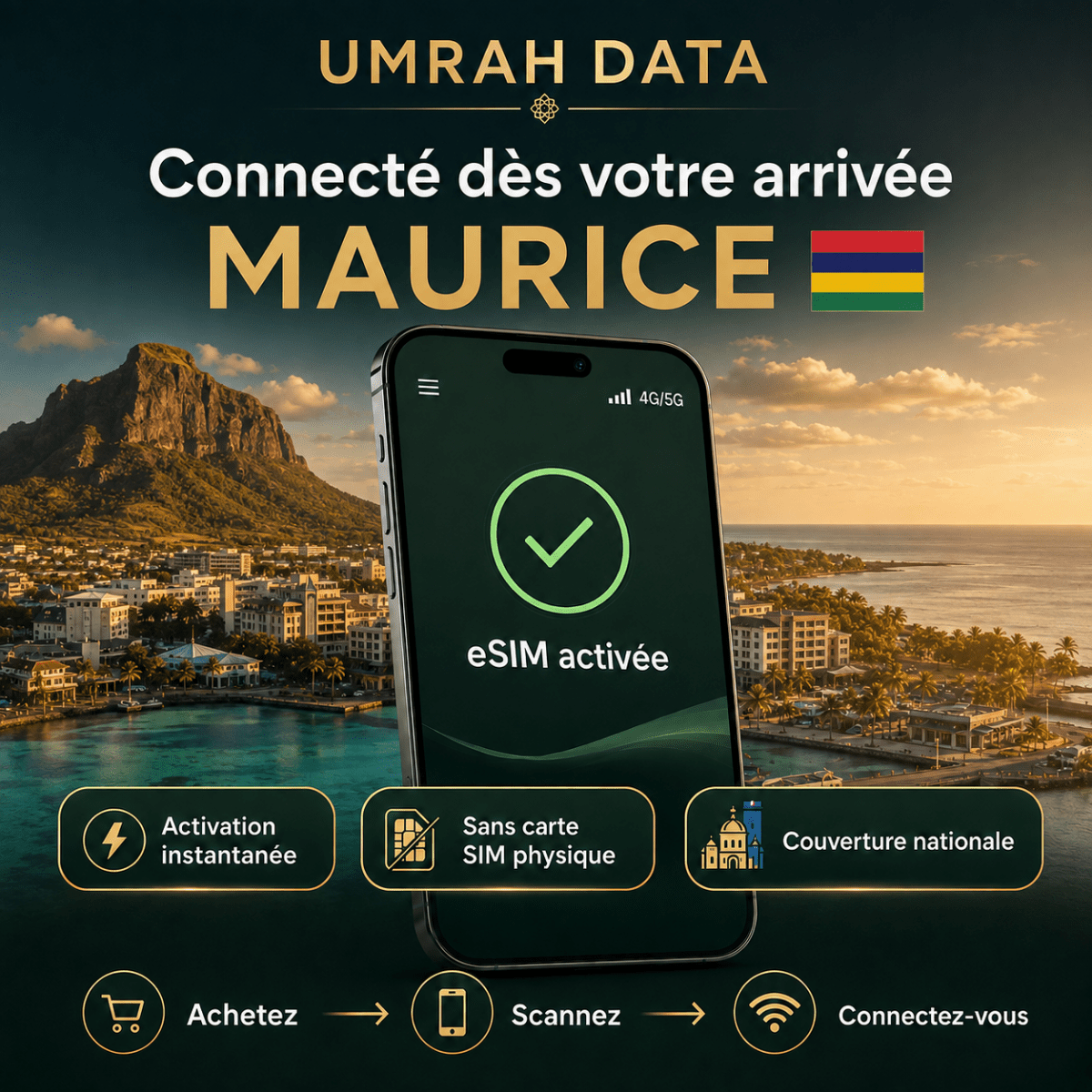 Mauritius eSIM — Travel Data Plan