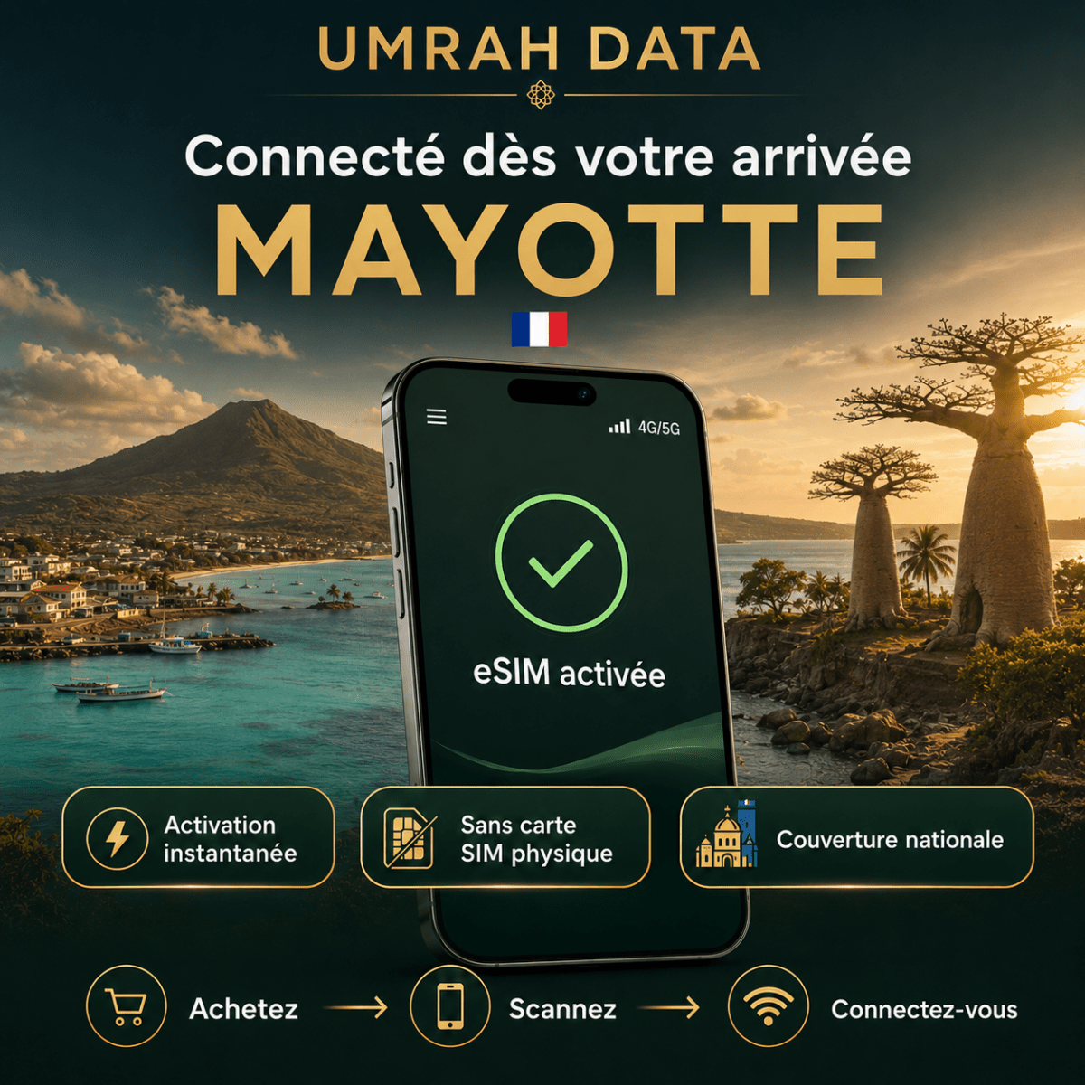 Mayotte eSIM — Travel Data Plan