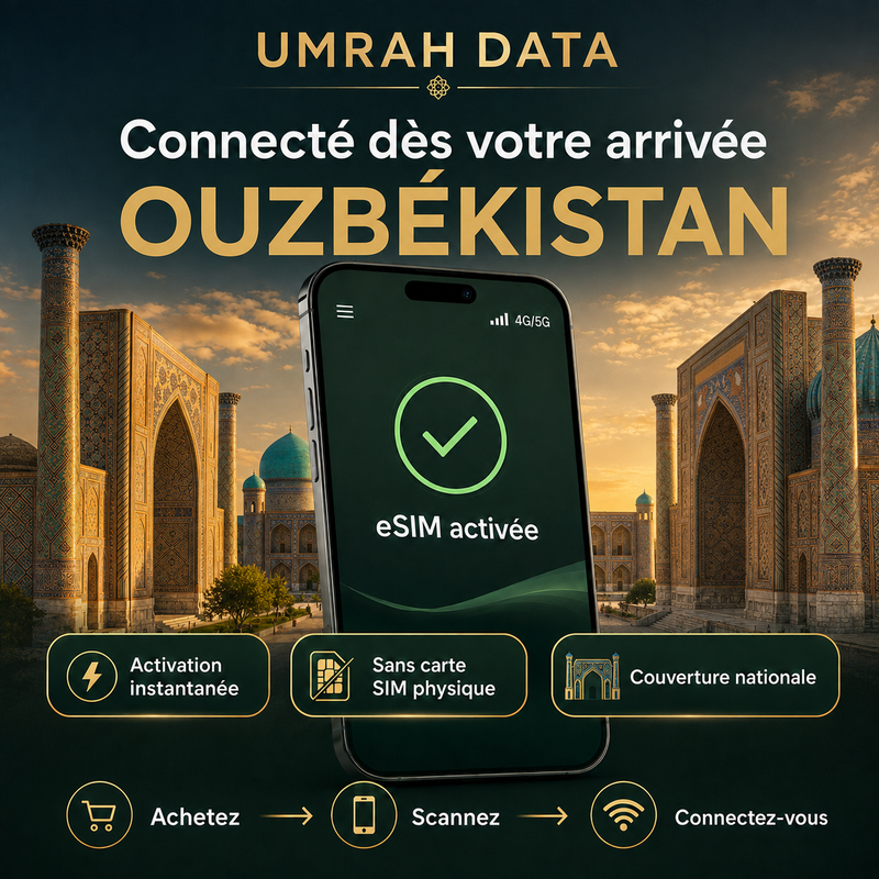 eSIM Ouzbékistan — connexion dès l’arrivée