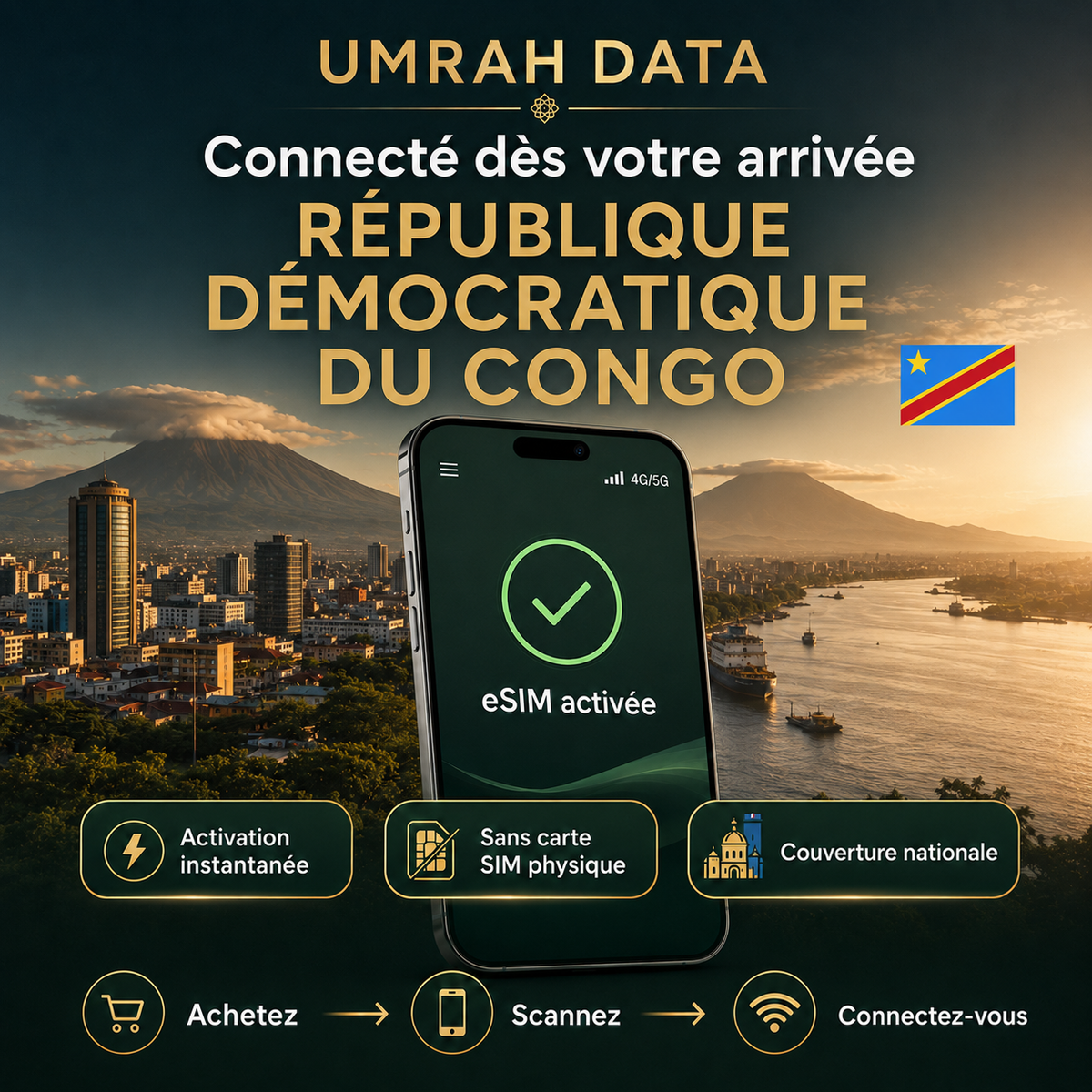 Democratic Republic of the Congo eSIM — Travel Data Plan