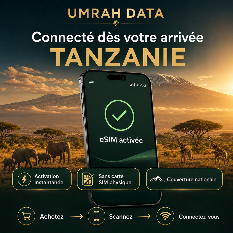 eSIM Tanzanie — connexion dès l’arrivée