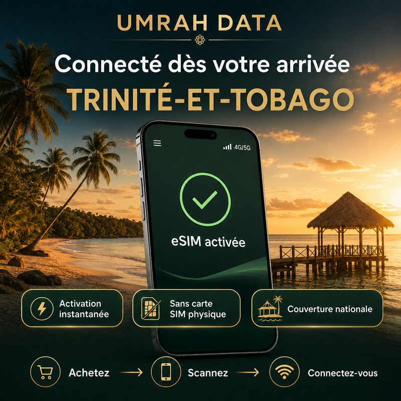 eSIM Trinité-et-Tobago — connexion dès l’arrivée