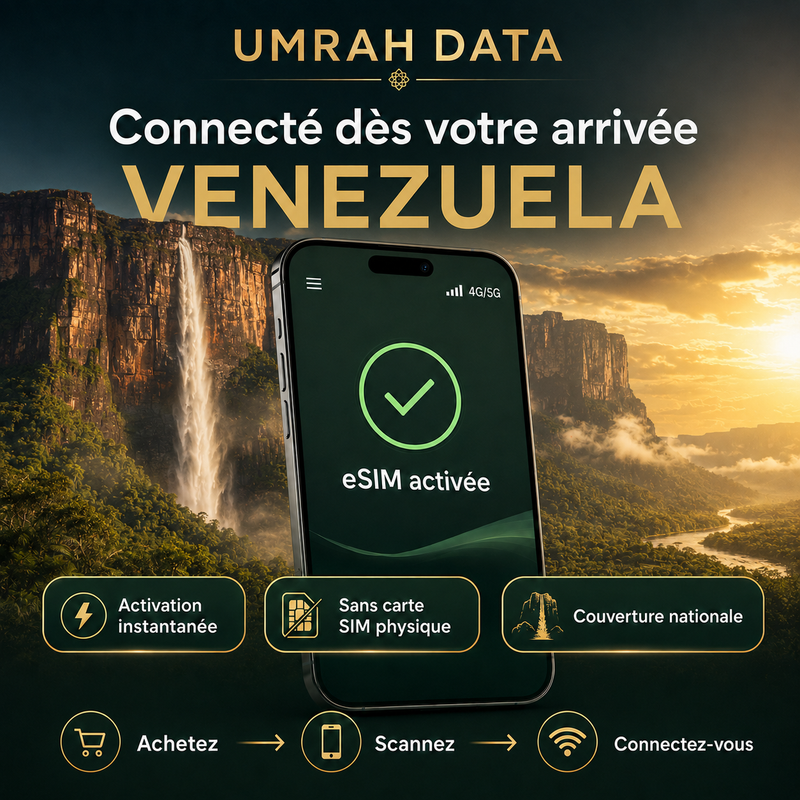 eSIM Venezuela — connexion dès l’arrivée