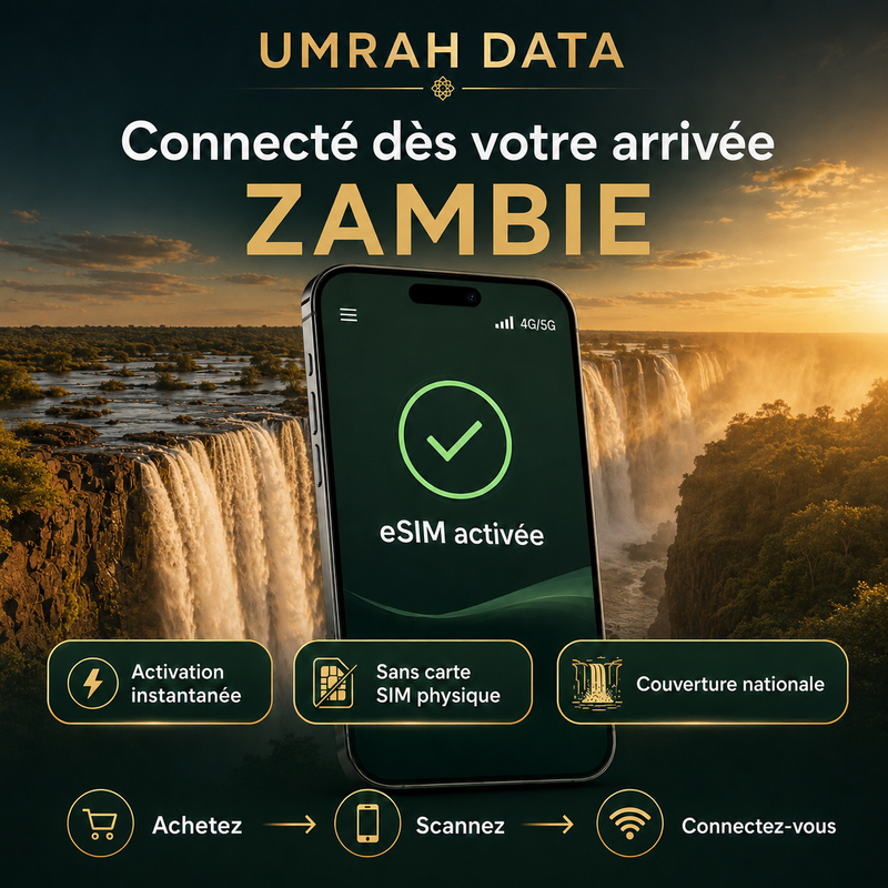 eSIM Zambie — connexion dès l’arrivée